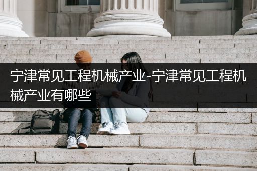 宁津常见工程机械产业-宁津常见工程机械产业有哪些