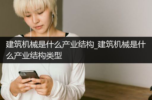 建筑机械是什么产业结构_建筑机械是什么产业结构类型